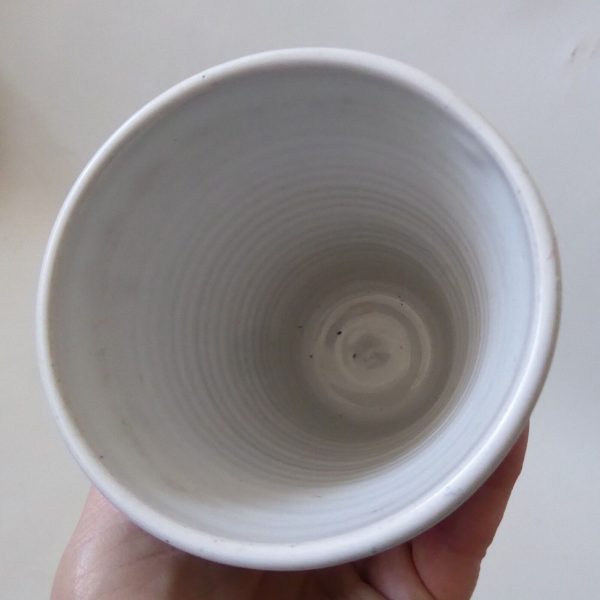 1960s Rye Pottery sgraffito Astrakhan vase, black grey 5" thrown pot art/studio - Image 12