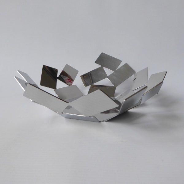 9" Alessi La Stanza dello Scirocco 18/10 steel fruit bowl dish basket, Italy - Image 9