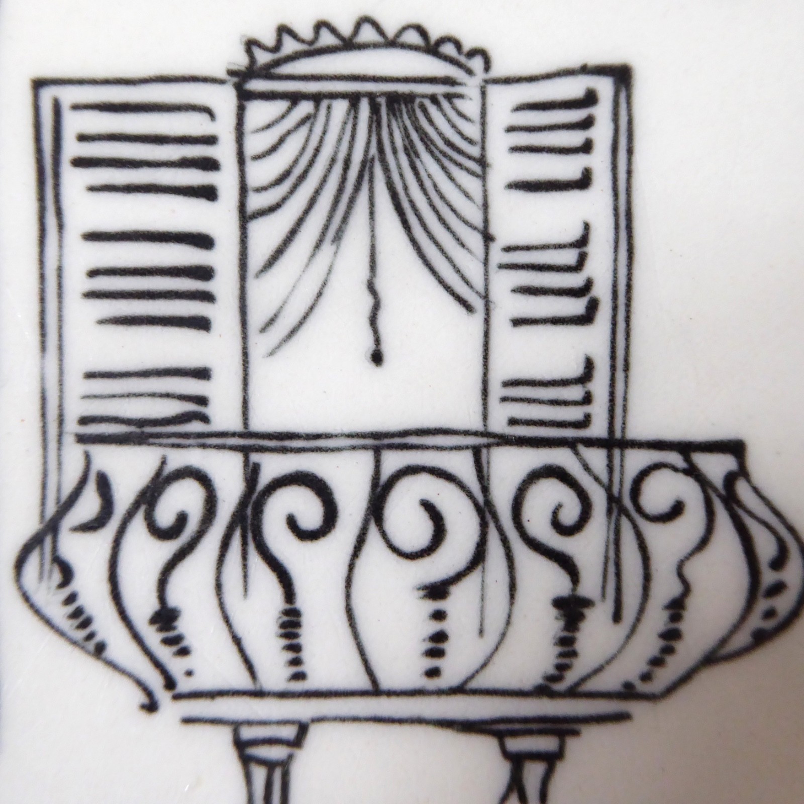 Alfred Meakin vintage 50s Parisienne dinner plate, 10". Round Paris cafe drawing - Image 6