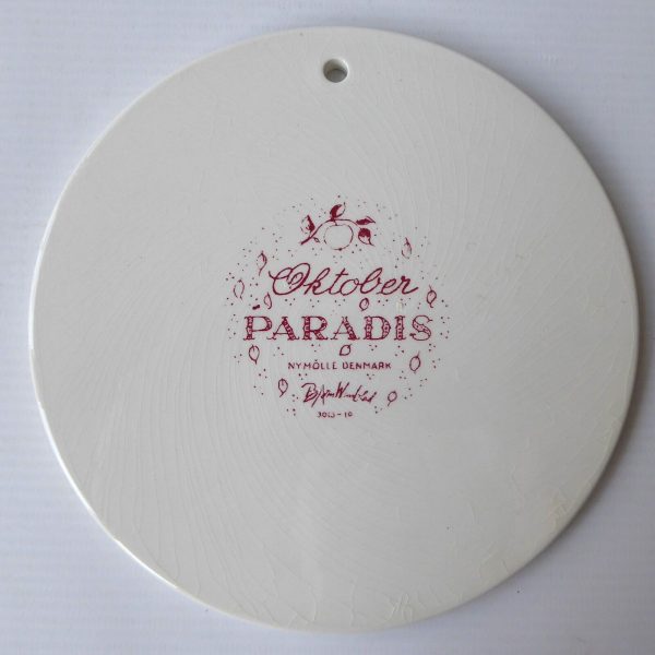 Bjorn Wiinblad Oktober Paradis red wall plaque, vintage Nymolle Denmark. Ceramic - Image 8