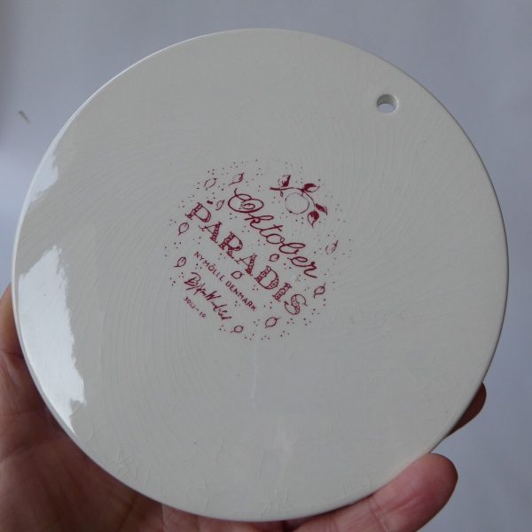 Bjorn Wiinblad Oktober Paradis red wall plaque, vintage Nymolle Denmark. Ceramic - Image 9