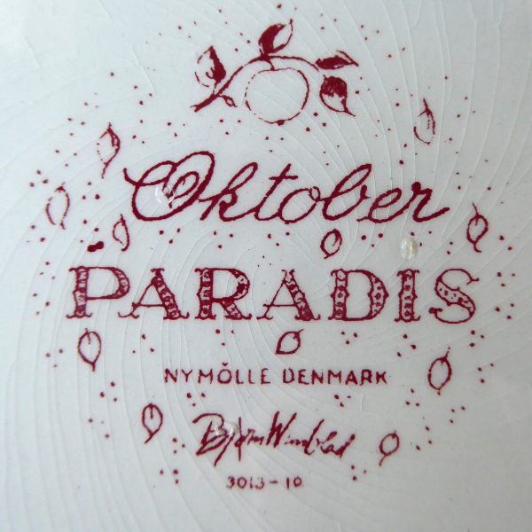Bjorn Wiinblad Oktober Paradis red wall plaque, vintage Nymolle Denmark. Ceramic - Image 10