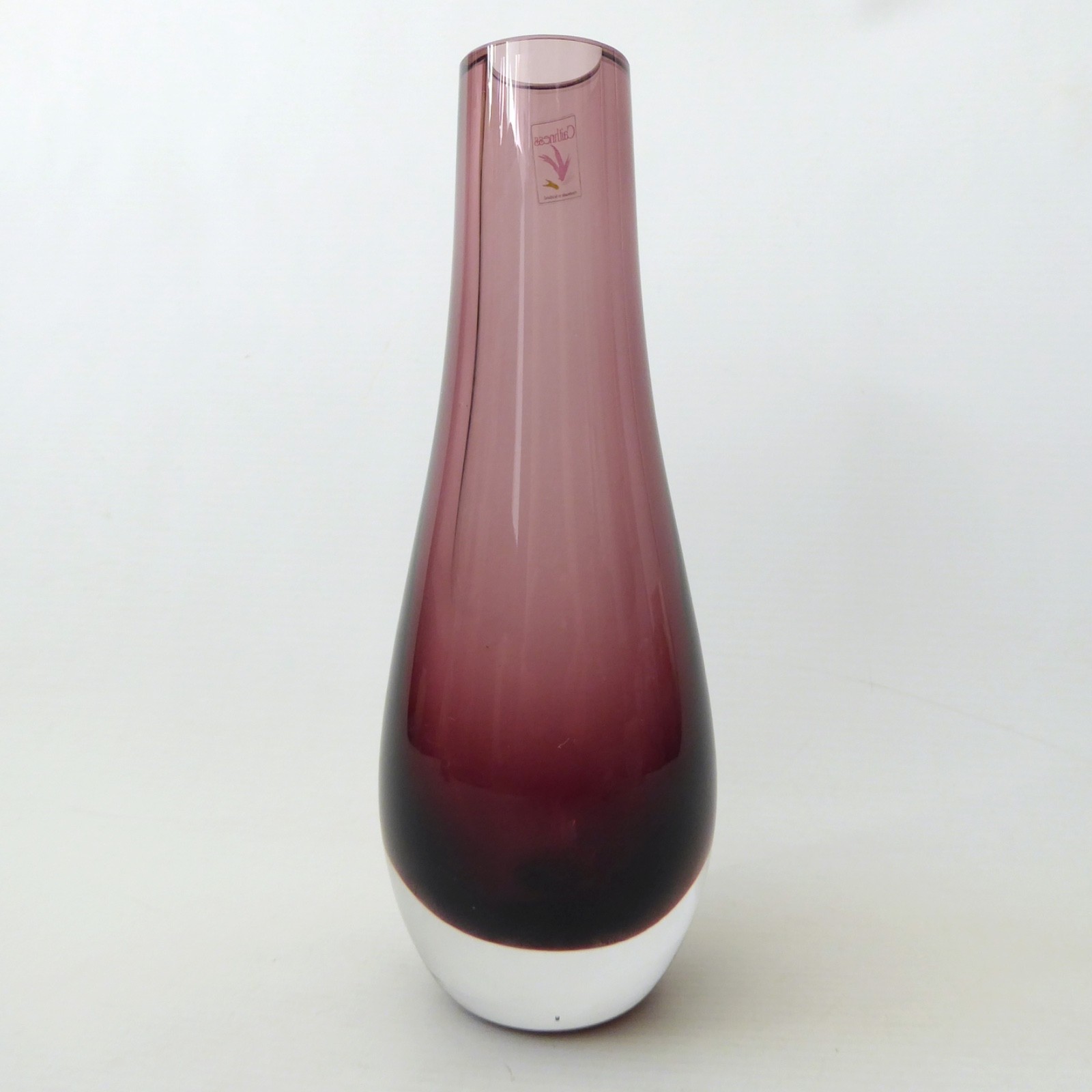 Caithness Heather purple Stroma 4033 art glass bud vase, 1970s Scottish vintage - Image 5