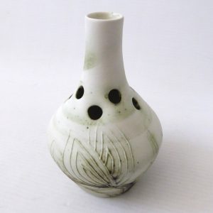 Carn Pottery small bud stem posy vase, John Beusmans. 1970s vintage retro. Holes