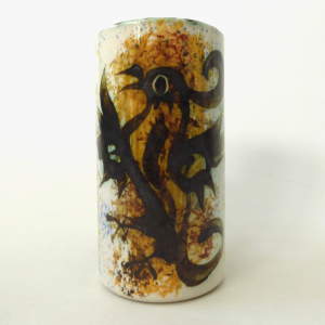Celtic Pottery Newlyn Cornwall studio tall mug, black Phoenix. Vintage 1970s cup