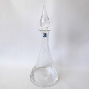 Dartington Sharon FT334 crystal glass decanter, vintage handmade teardrop bubble