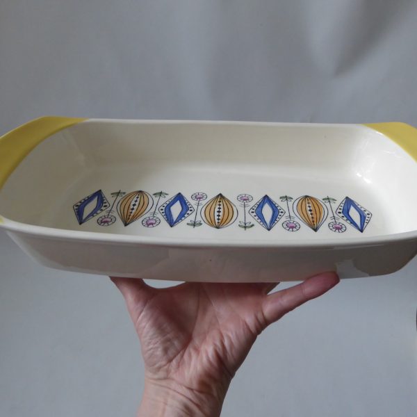 Egersund Norway Kongo vintage big yellow cooking oven casserole dish rectangular - Image 13