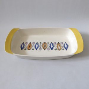 Egersund Norway Kongo vintage big yellow cooking oven casserole dish rectangular