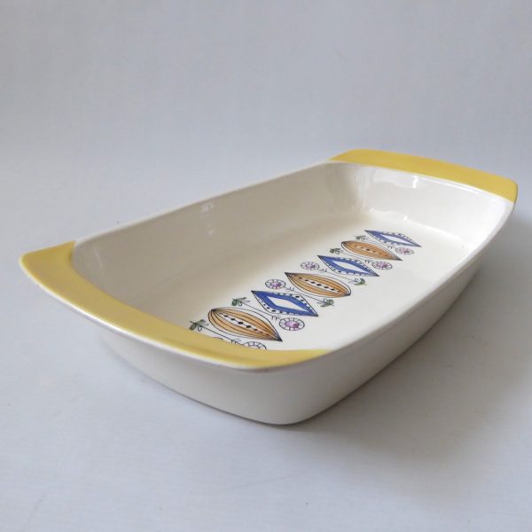 Egersund Norway Kongo vintage big yellow cooking oven casserole dish rectangular - Image 8