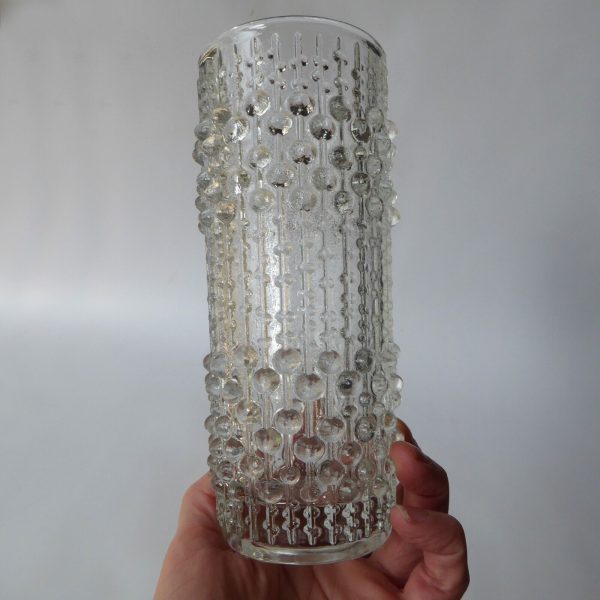 Frantisek Peceny art glass wax drip vase, 20245/180. 18cm Hermanova Hut, Sklo - Image 3