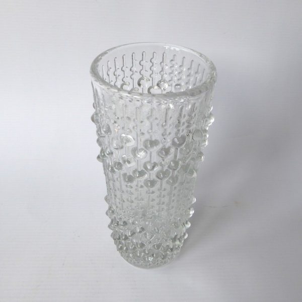 Frantisek Peceny art glass wax drip vase, 20245/180. 18cm Hermanova Hut, Sklo - Image 4