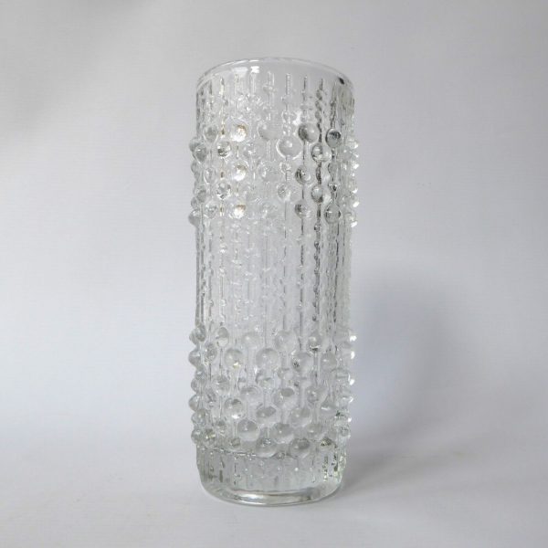 Frantisek Peceny art glass wax drip vase, 20245/180. 18cm Hermanova Hut, Sklo