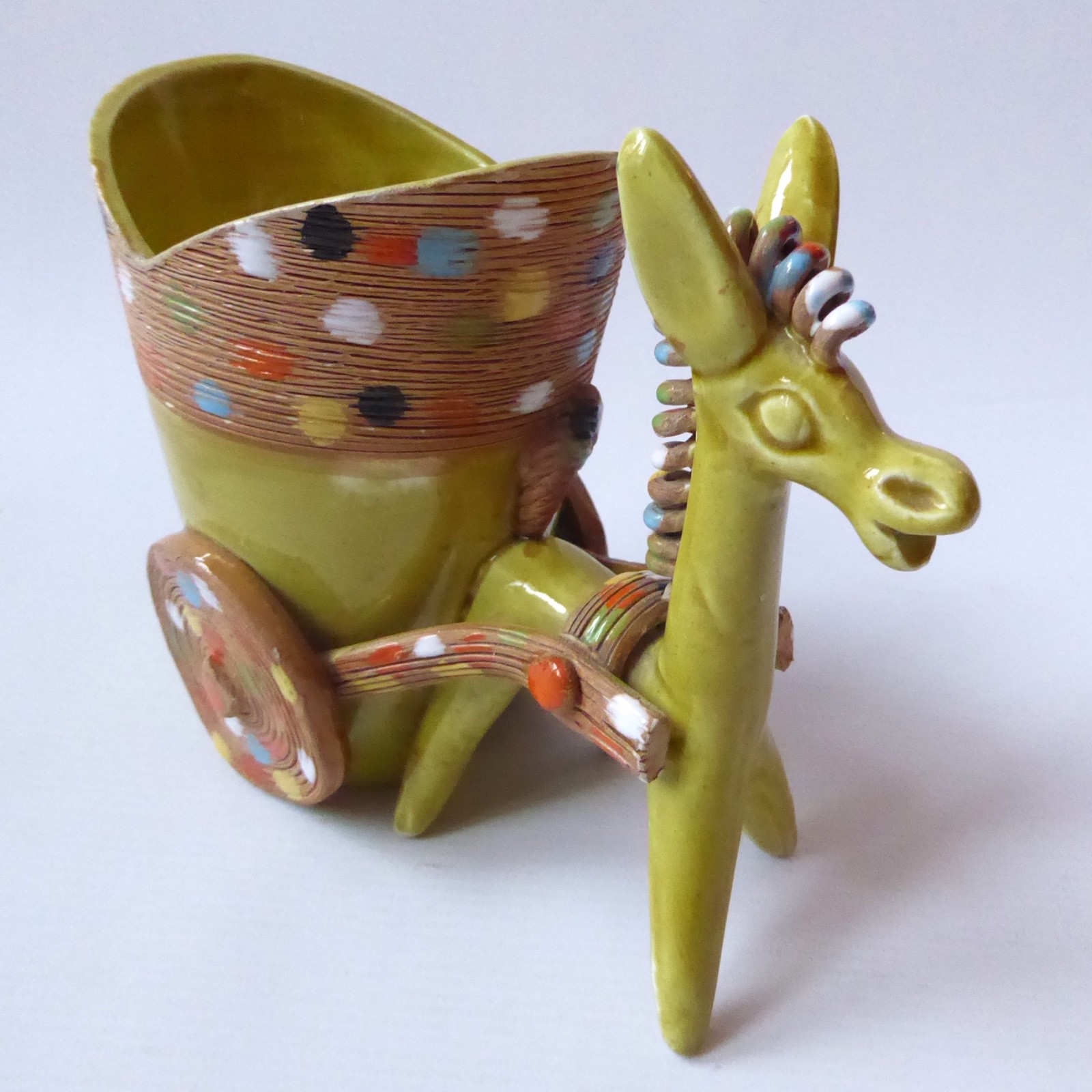 Fratelli Fanciullacci signed PU325 Italy FF, mid century donkey planter figurine - Image 11