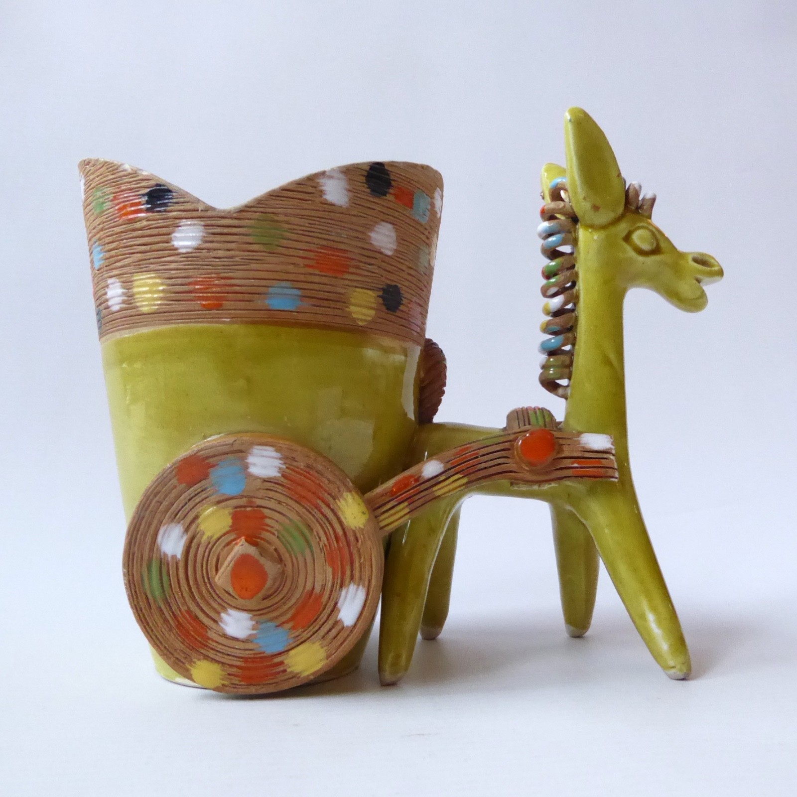 Fratelli Fanciullacci signed PU325 Italy FF, mid century donkey planter figurine - Image 13