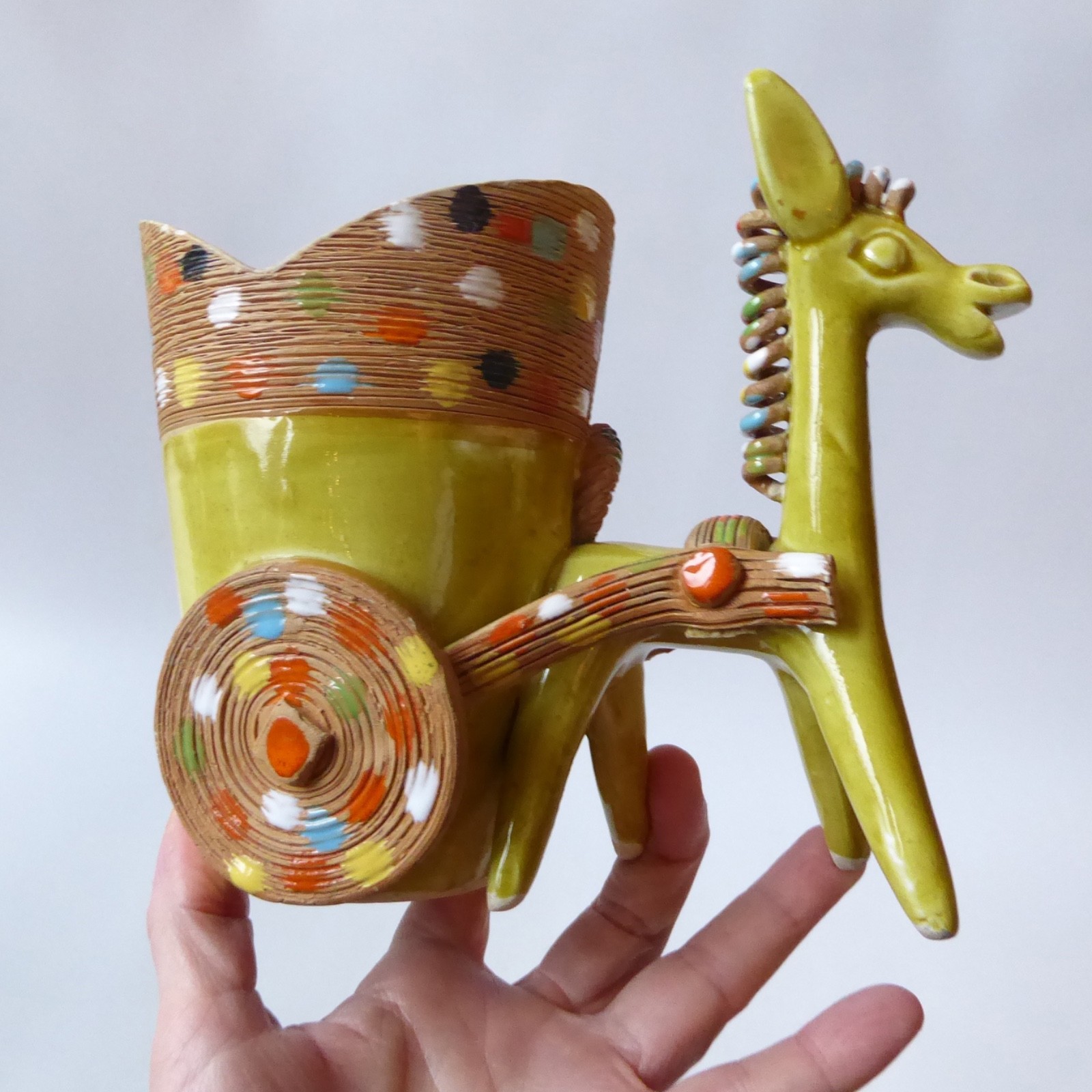 Fratelli Fanciullacci signed PU325 Italy FF, mid century donkey planter figurine - Image 14