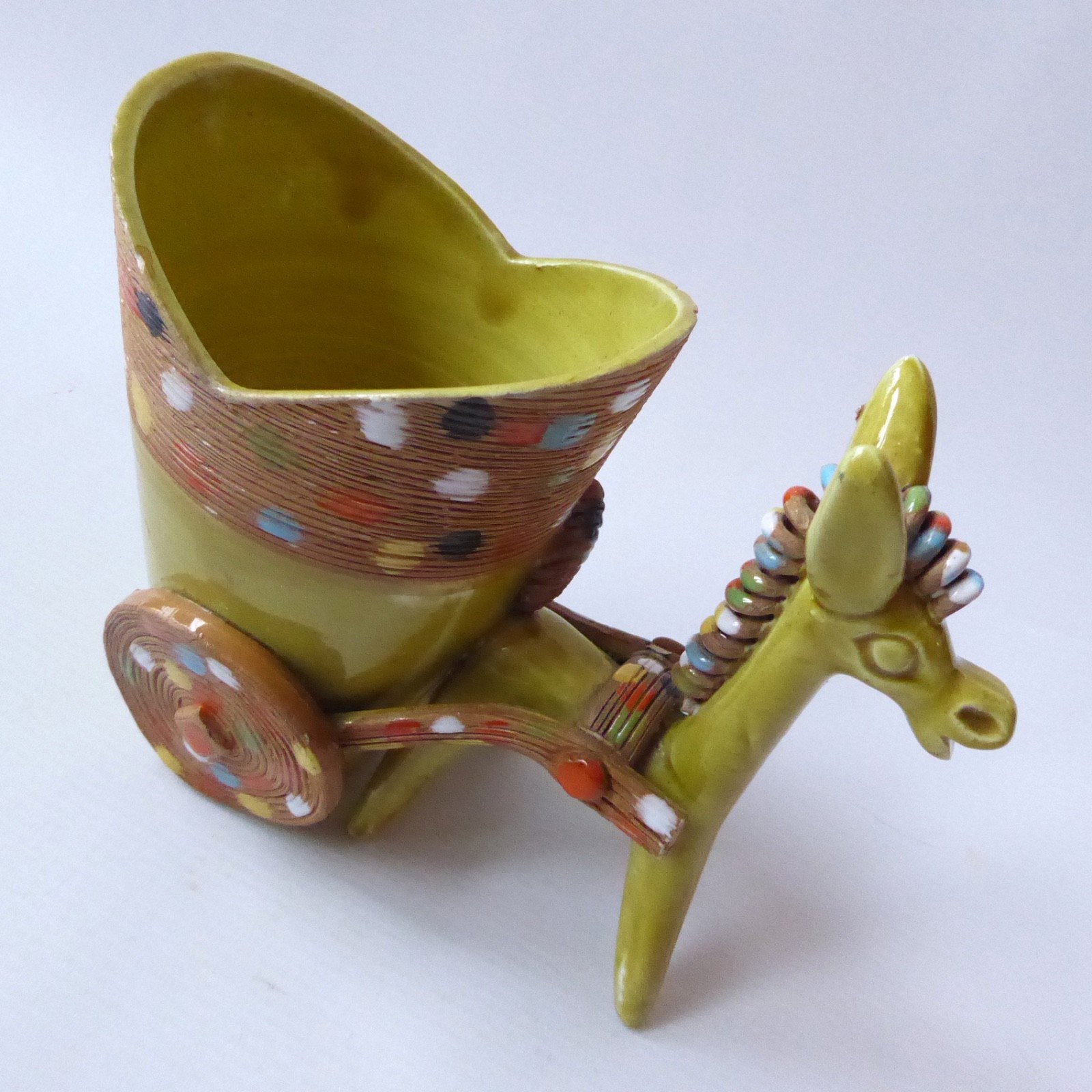 Fratelli Fanciullacci signed PU325 Italy FF, mid century donkey planter figurine - Image 15