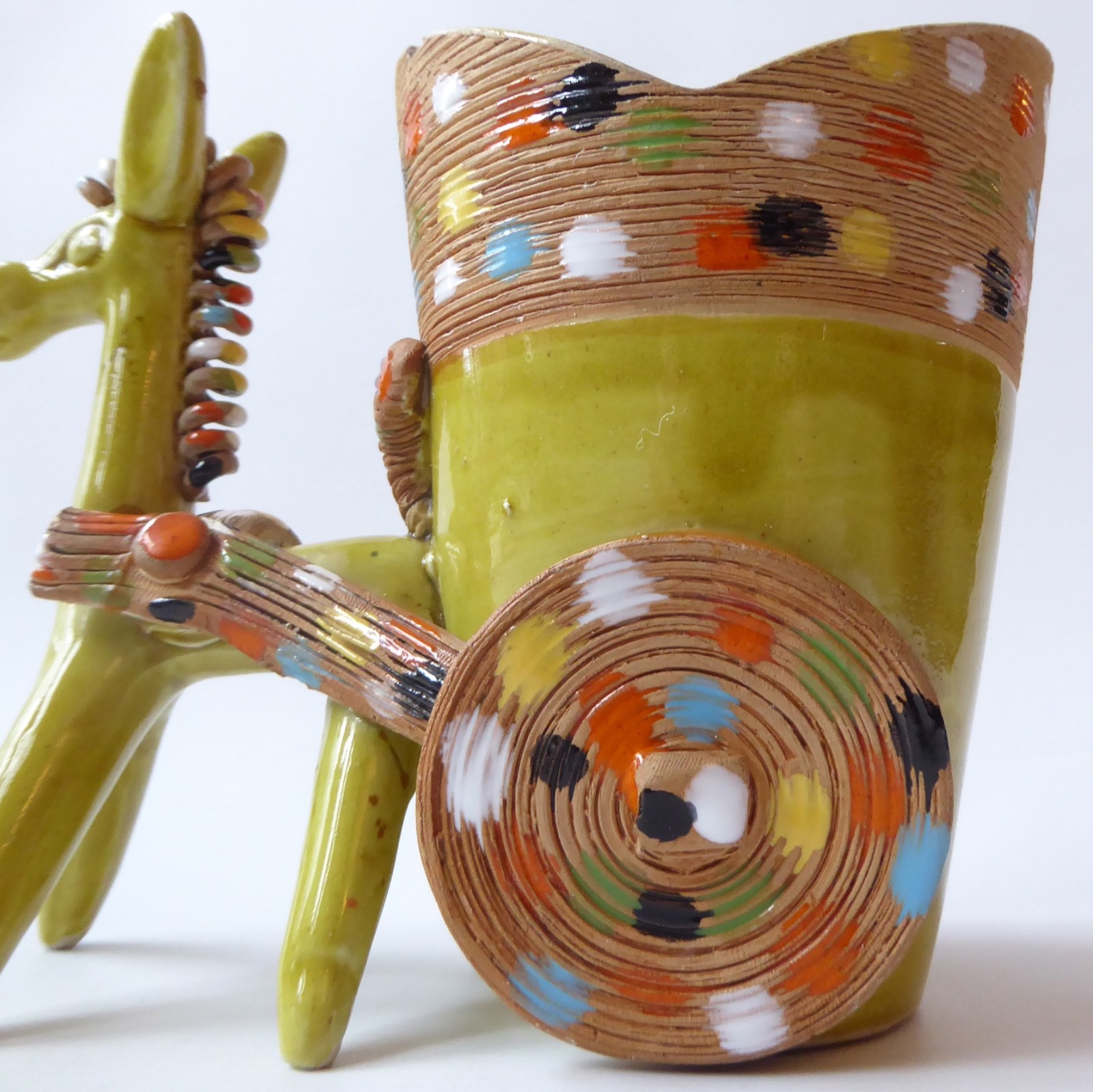 Fratelli Fanciullacci signed PU325 Italy FF, mid century donkey planter figurine - Image 4