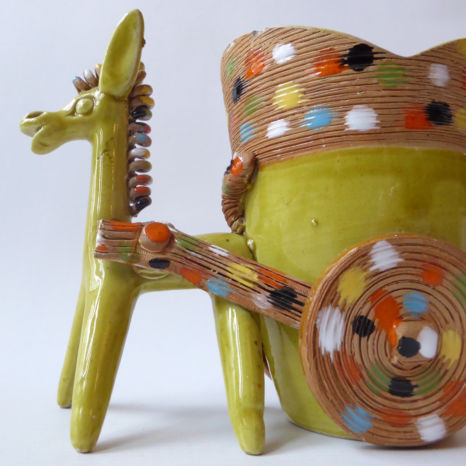 Fratelli Fanciullacci signed PU325 Italy FF, mid century donkey planter figurine - Image 5