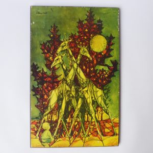 G. Roland Smith 'Boy With Giraffes' 1960s 1970s Athena art print, retro/vintage