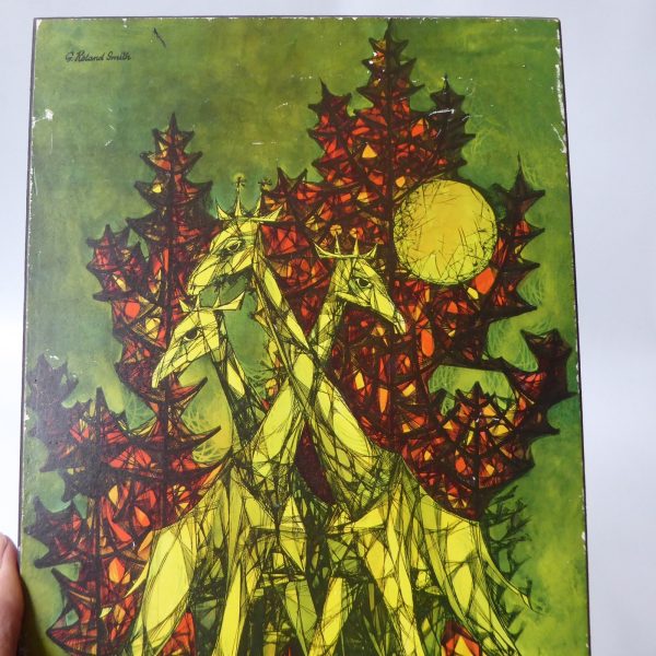 G. Roland Smith 'Boy With Giraffes' 1960s 1970s Athena art print, retro/vintage - Image 6