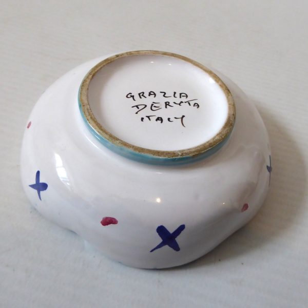 Grazia Deruta, Italy, vintage Italian pottery ceramic pin dish, bowl. Cockerel - Image 9