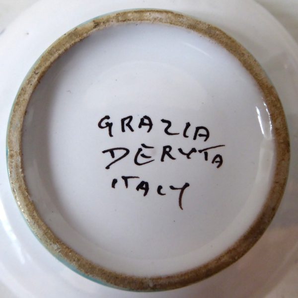 Grazia Deruta, Italy, vintage Italian pottery ceramic pin dish, bowl. Cockerel - Image 10