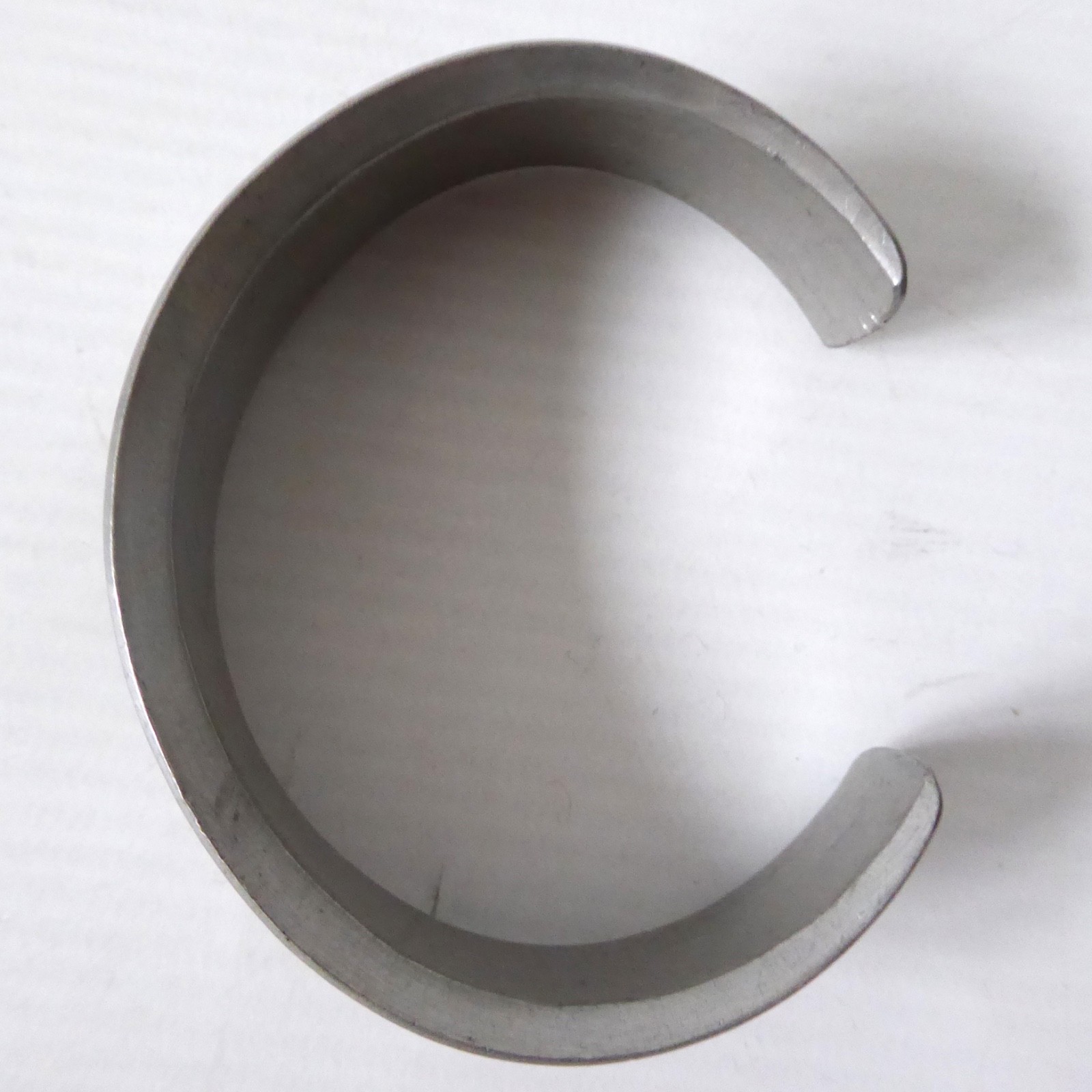 Hand signed Jorgen Jensen Danish vintage pewter hammered open bangle bracelet - Image 11