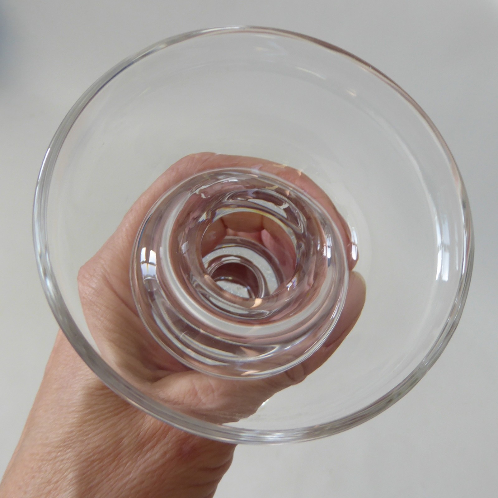 Holmegaard Cassiopeia tall crystal art glass candlestick, 1980s Torben Jørgensen - Image 12
