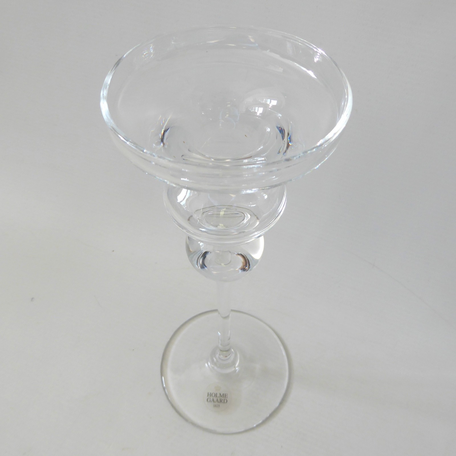 Holmegaard Cassiopeia tall crystal art glass candlestick, 1980s Torben Jørgensen - Image 4