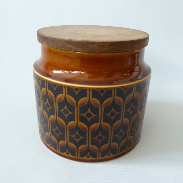 Hornsea Heirloom brown short blank canister jar, 1970s retro vintage pottery - Image 3