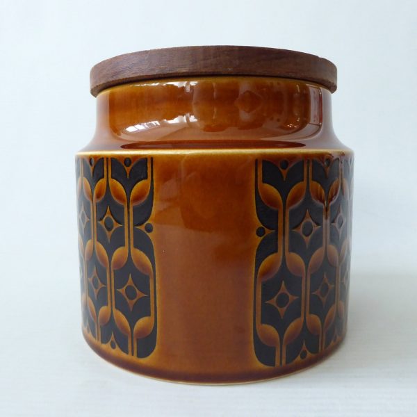 Hornsea Heirloom brown short blank canister jar, 1970s retro vintage pottery - Image 6