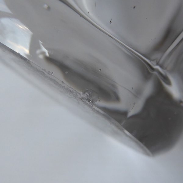 Huge 4kg French art glass crystal vase, 3-lobe twisted. Mid century 1950s 1960s - Image 13