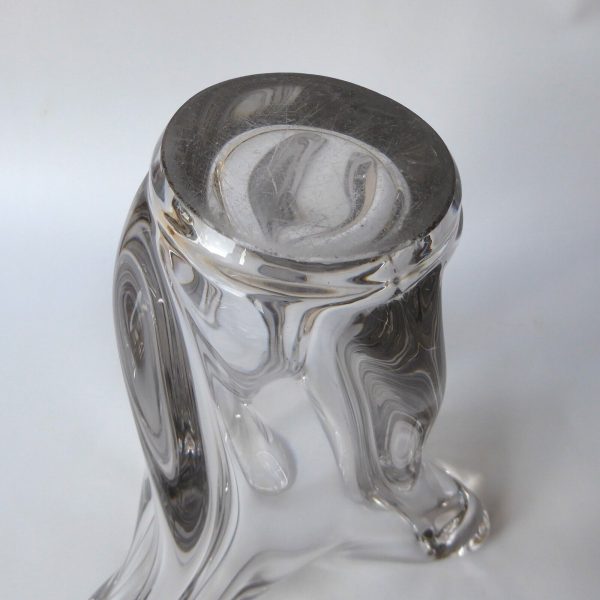 Huge 4kg French art glass crystal vase, 3-lobe twisted. Mid century 1950s 1960s - Image 14