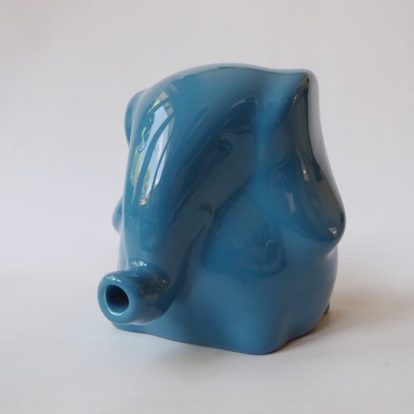 Lord Nelson pottery 1970s vintage blue elephant string holder, mid century retro