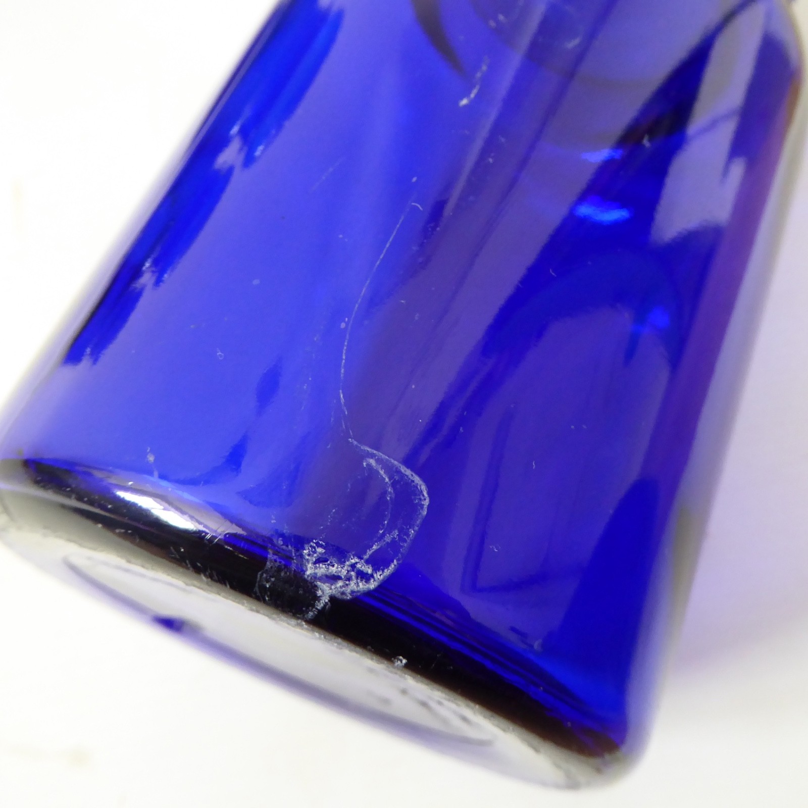Made in Belgium 4 vintage retro glass apothecary storage jars 1970s, cobalt blue - Image 8