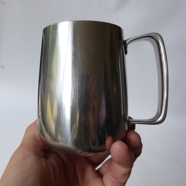 Old Hall 9cm tankard, Robert Welch. Vintage 1960s stainless steel Modernist mug - Image 8
