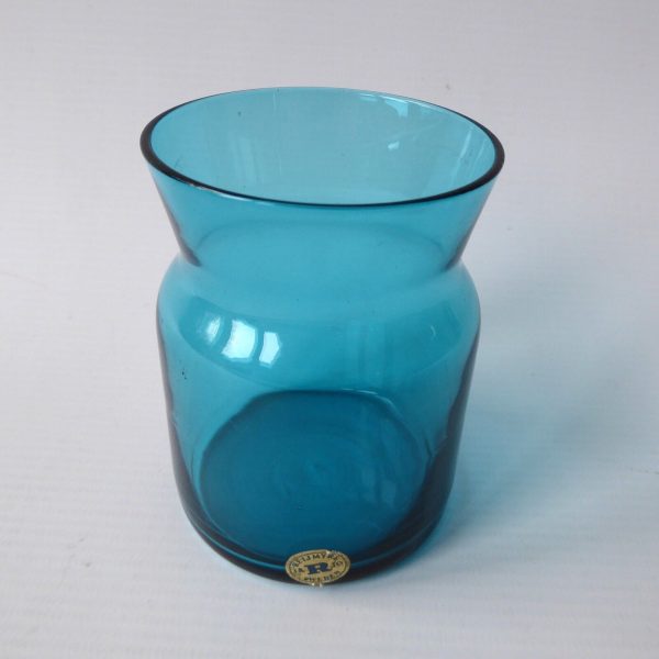 Pavane by Tom Möller, Reijmyre, Sweden. Mid century cyan blue pot/drinking glass - Image 4