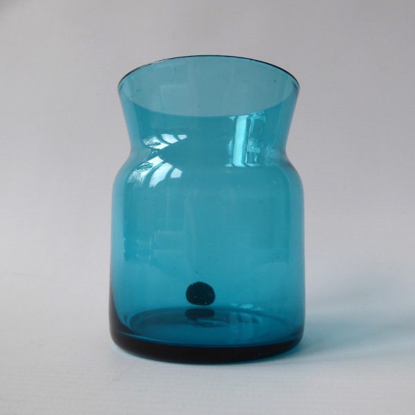 Pavane by Tom Möller, Reijmyre, Sweden. Mid century cyan blue pot/drinking glass - Image 5