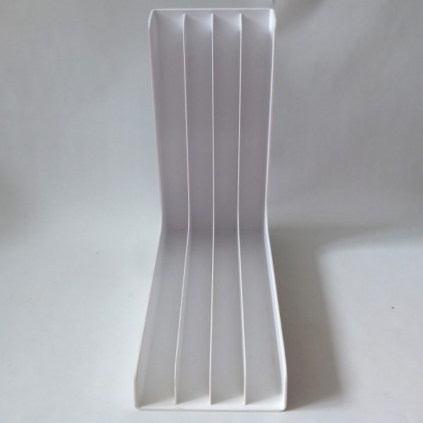 Plaston Swiss vintage LP 12" album 7" vinyl holder. Retro white 1970s plastic - Image 3