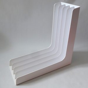 Plaston Swiss vintage LP 12" album 7" vinyl holder. Retro white 1970s plastic