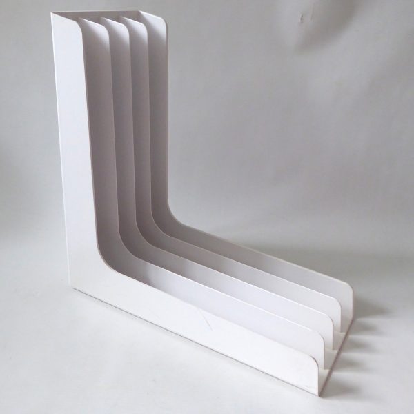 Plaston Swiss vintage LP 12" album 7" vinyl holder. Retro white 1970s plastic - Image 6