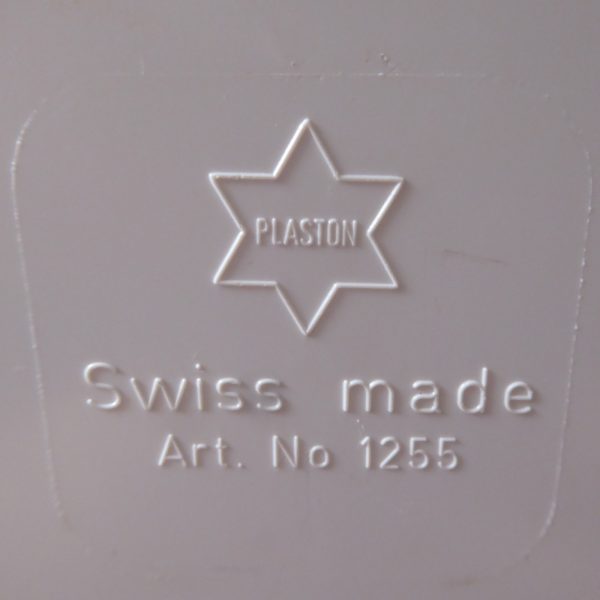 Plaston Swiss vintage LP 12" album 7" vinyl holder. Retro white 1970s plastic - Image 9
