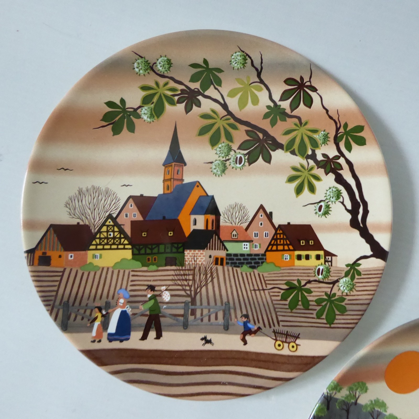 Poole Pottery England Four Seasons 6" decorative plates: 425 Spring & 427 Autumn - Image 4