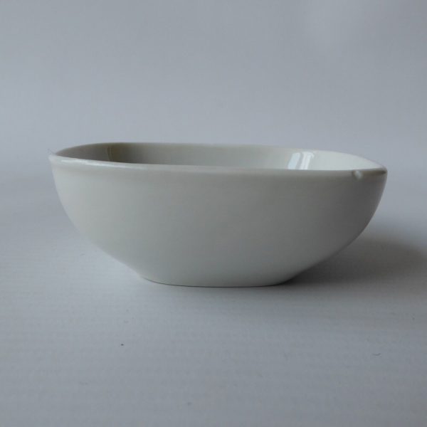 Porsrund Norway small ceramic sauce salts dish, 1971, blue peacock. 1970s Scandi - Image 9