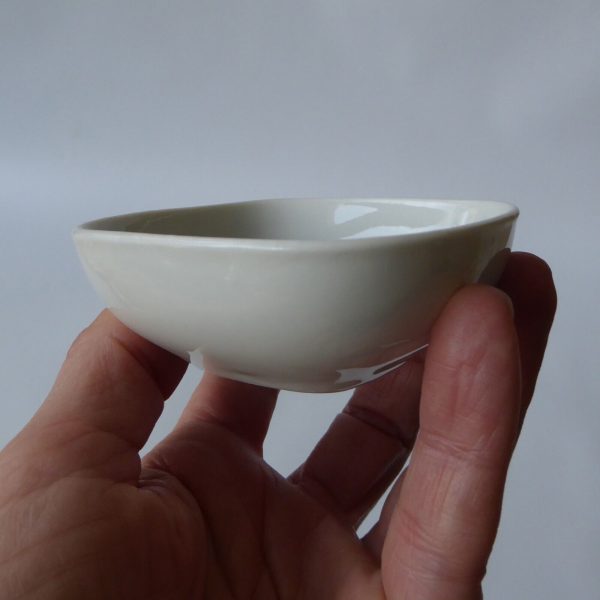 Porsrund Norway small ceramic sauce salts dish, 1971, blue peacock. 1970s Scandi - Image 10