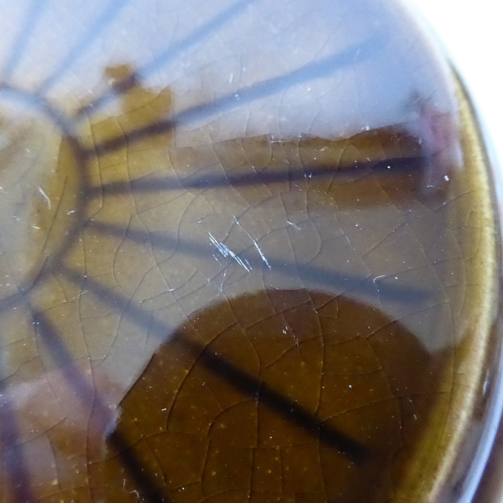 Prinknash Pottery ceramic round low shallow storage pot box container, vintage - Image 16