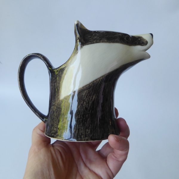 Quail Ceramics Badger medium jug hand-painted pottery figurine. Water/milk/cream - Image 13
