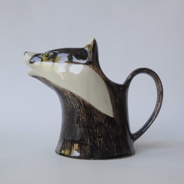 Quail Ceramics Badger medium jug hand-painted pottery figurine. Water/milk/cream - Image 3