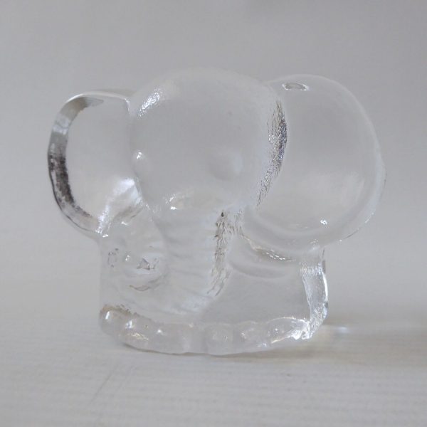 Riedell Crystal Austria art glass rocking elephant. Vintage paperweight figurine - Image 3