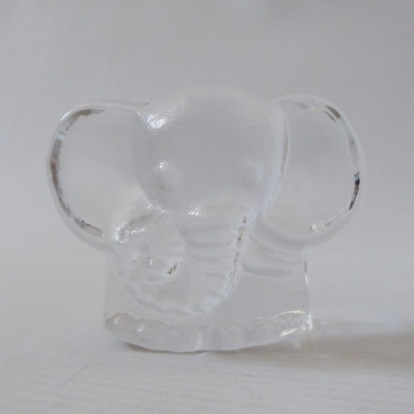 Riedell Crystal Austria art glass rocking elephant. Vintage paperweight figurine - Image 4